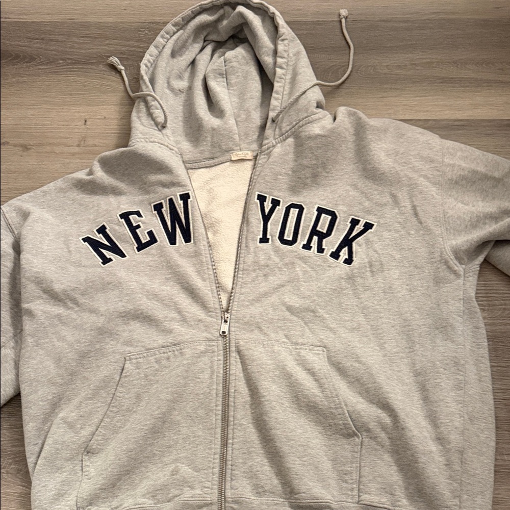 Gray New York Hoodie